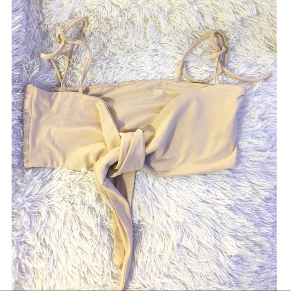 Two piece Tie Top and ruched skirt Set - Picture 2 of 3